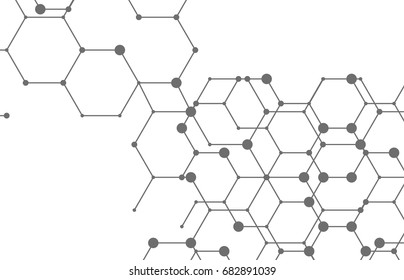 Geometric lines and dots. Line pattern. Modern cube background. Cell abstraction. Connection vector illustration for print and web design. Network black pattern. Organic concept.