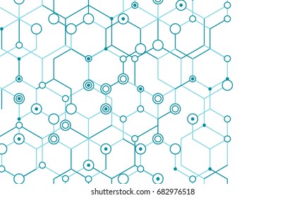 Geometric lines and dots. Line pattern. Modern cube background. Cell abstraction. Connection vector illustration for print and web design. Network black pattern. Organic concept.