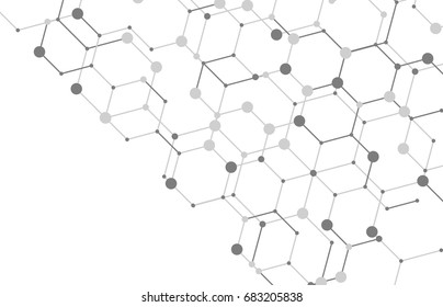 Geometric lines and dots. Line pattern. Modern cube background. Cell abstraction. Connection vector illustration for print and web design. Network black pattern. Organic concept.