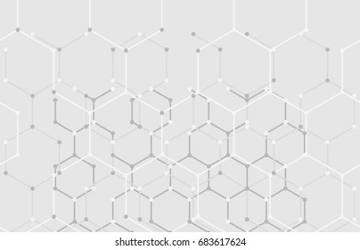 Geometric lines and dots. Line pattern. Modern cube background. Cell abstraction. Connection vector illustration for print and web design. Network black pattern. Organic concept.