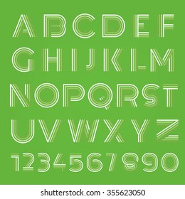 Geometric lines font
