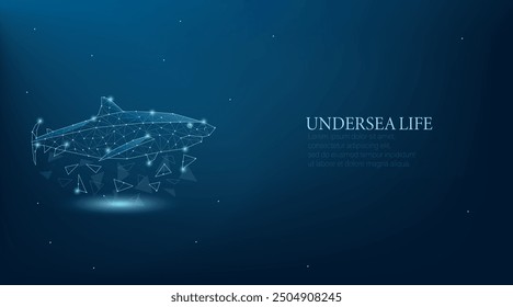 Geometric lines forming a shark