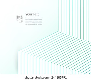 Geometric Lines Makes A 3D Minimal Box - Illustration. Scalable EPS10 Vector Content for Professional Use