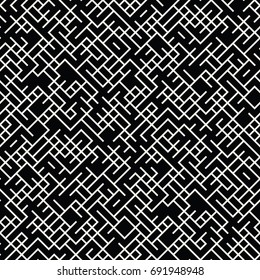 geometric lines maze seamless abstract pattern