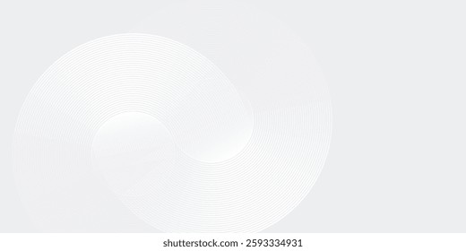Geometric lines on gray background. Modern shiny blue circle lines pattern. Futuristic technology concept. Suit for cover simple modern abstract art