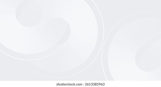 Geometric lines on gray background. Modern shiny blue circle background simple