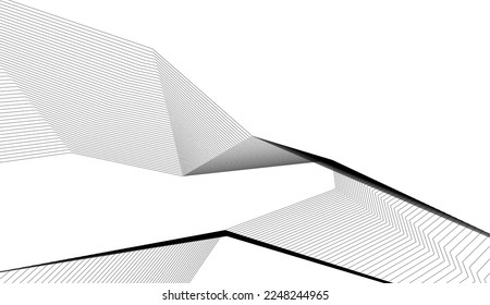 Geometrische Linien auf weißem Hintergrund 