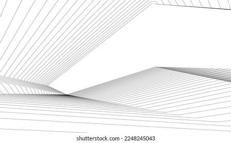 Geometric lines on white background 