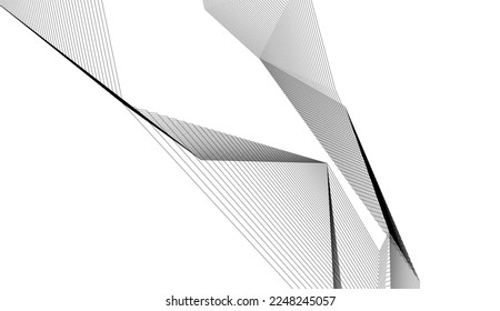 Geometric lines on white background 
