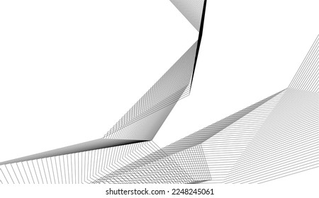 Geometrische Linien auf weißem Hintergrund 