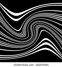 Geometric lines pattern with distortion. abstract non-figural illustration