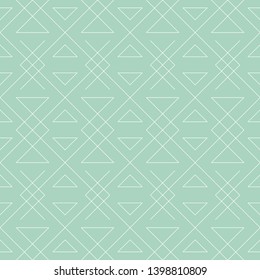 Geometric lines pattern on pastel green background