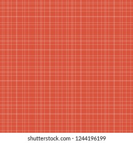 Geometric lines pattern vector. Design vertical and horizontal stripes rose gold red on brick red background. Design print for textile, fashion, wallpaper, background, paper. Set 5