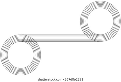 Vetor de padrão de linhas geométricas. Este é um elemento abstrato único para modernos projetos de arte.
