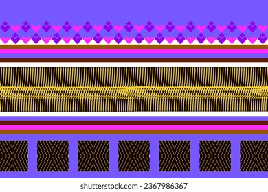 geometric lines purple  pink yellow Intertwined with fabric patterns, skirts, shirts, tablecloths, socks, curtains, pillows, hats, made into a large piece of fabric, patterns on glasses, plates