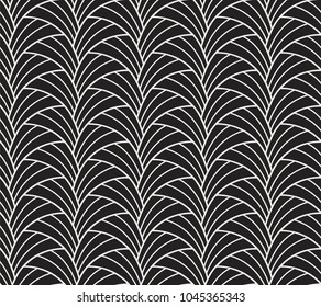 Geometric Lines Seamless Art Deco Pattern. Stylish antique background.