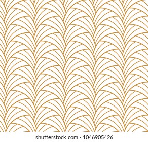 Geometric Lines Seamless Art Deco Pattern. Stylish antique background.