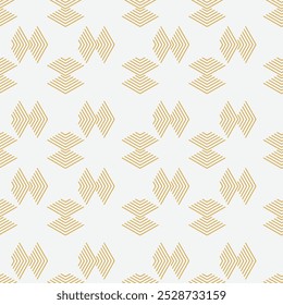 Líneas geométricas sin patrón. Textura de Vector dorado con rayas diagonales delgadas, líneas, chevron, zigzag. Oro Abstractas y fondo gráfico blanco