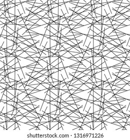 Geometric Lines Seamless Pattern, Line Seamless Pattern Vector Art Illustration