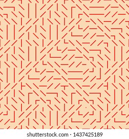 Geometric Lines Seamless Pattern, Line Seamless Pattern Vector Art Illustration