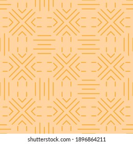 Geometric Lines Seamless Pattern, Line Seamless Pattern Vector Art Illustration