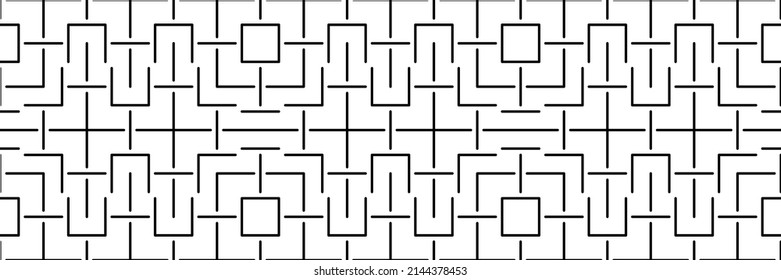 Geometric Lines Seamless Pattern, Line Seamless Pattern Vector Art Illustration