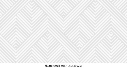 Geometric lines seamless pattern. Simple vector texture with diagonal stripes, lines, chevron, zigzag. Abstract beige linear graphic background. Subtle modern minimal ornament. Trendy repeat design