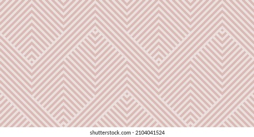Geometric lines seamless pattern. Simple vector texture with diagonal stripes, chevron, zigzag. Abstract beige linear graphic background. Subtle modern sport style ornament. Trendy repeat geo design
