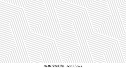 Geometric lines seamless pattern. Subtle vector texture with diagonal stripes, lines, chevron, zigzag. Abstract grey and white graphic background. Modern sport style linear ornament. Repeat design