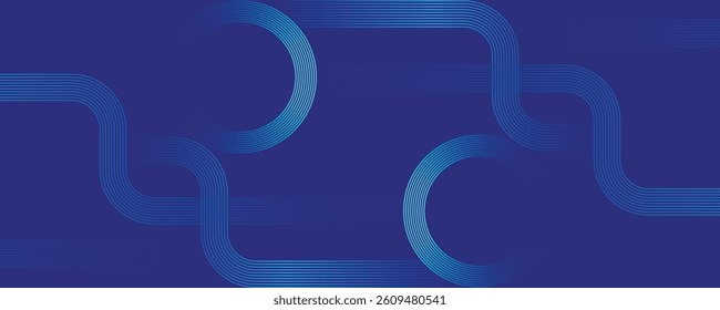 Geometric lines shape. Modern shiny blue gradient lines. Futuristic technology concept. Blue abstract background	