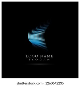 Geometric Lines & Stripes Logo. Icon & Symbol Vector Template.