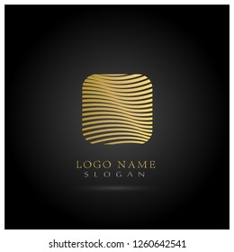Geometric Lines & Stripes Logo. Icon & Symbol Vector Template.
