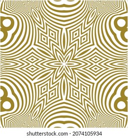 Geometric lines stripes.Optical illusion zigzag effect. Geometric tile in op art. Futuristic and vibrant design, Illusive vector background.curve stripes, eps 10.