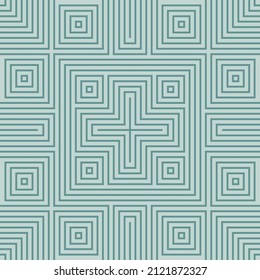 geometric lines tile pattern background vector illustration. abstract graphic design with cross and squares