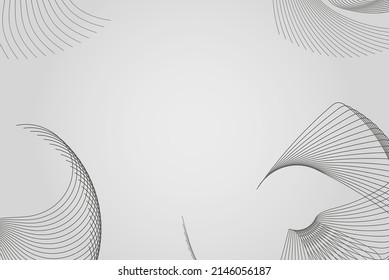 Geometric lines with white background, copy space, black modern lines on white background, abstract minimal backdrop
