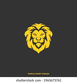geometric lion head logo design template, perfect for sports logo designs