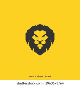 geometric lion head logo design template, perfect for sports logo designs