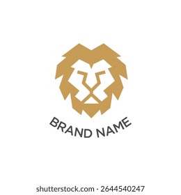 Geometric Lion Head Logo Design for Powerful and Professional Brand Identity