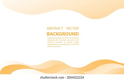 Geometric liquid abstract background is elegant and simple with white and orange colors for posters, banners, and others. vector design eps 10