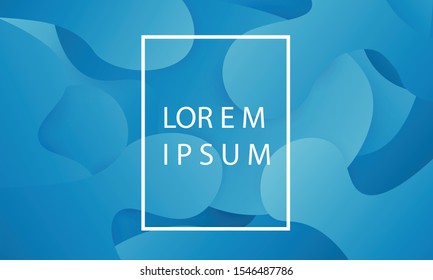  Geometric Liquid Background Blue Color Vector Design.