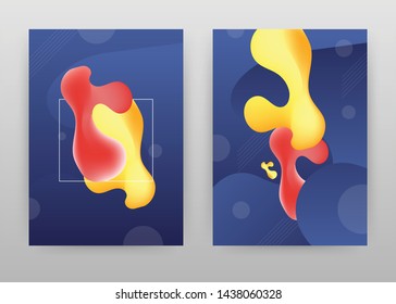 Geometric liquid elements design for annual report, brochure, flyer, poster. Geometric liquid background vector illustration for flyer, leaflet, poster. Abstract A4 brochure template.