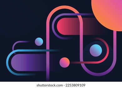 Geometric liquid gradient shapes background design for printed materials, app and web