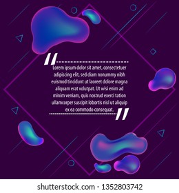 Geometric liquid with  Purple gradient colors Banner Vector for web and presentation EPS 10 