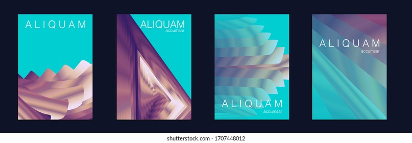 Geometric Liquid Texture. Vintage Paper Gradient Texture. Light Stylish Luxury Flyer. Business Background. Fluid Minimal Designs. Abstract Vector Template. Indigo and Purple Metallic