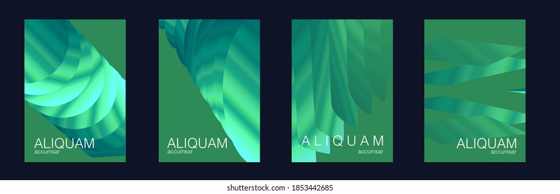 Geometric Liquid Texture. Vintage Paper Gradient Texture. Light Stylish Luxury Flyer. Business Background. Green and Aqua Menthe Metallic Fluid Minimal Designs. Abstract Vector Template.