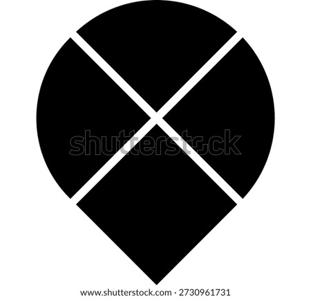 Geometric Location Pin and Shield Abstract
