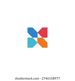 geometric logo abstract. colofull, house, home
