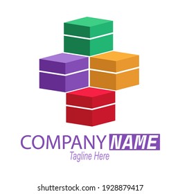 Geometric logo for business. Vector illustration. Simple design