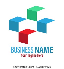 Geometric logo for business. Vector illustration. Simple design