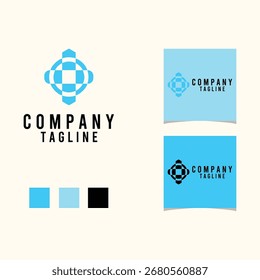 Logotipo geométrico con motivo de tablero de ajedrez circular. Este diseño moderno y abstracto es ideal para marcas tecnológicas, financieras o corporativas que valoran la precisión y la estructura